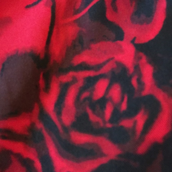 Vintage CACHE Size 0 Rose Print Pencil Skirt Print Stripe Dark Romantic $88 NEW - Picture 7 of 8